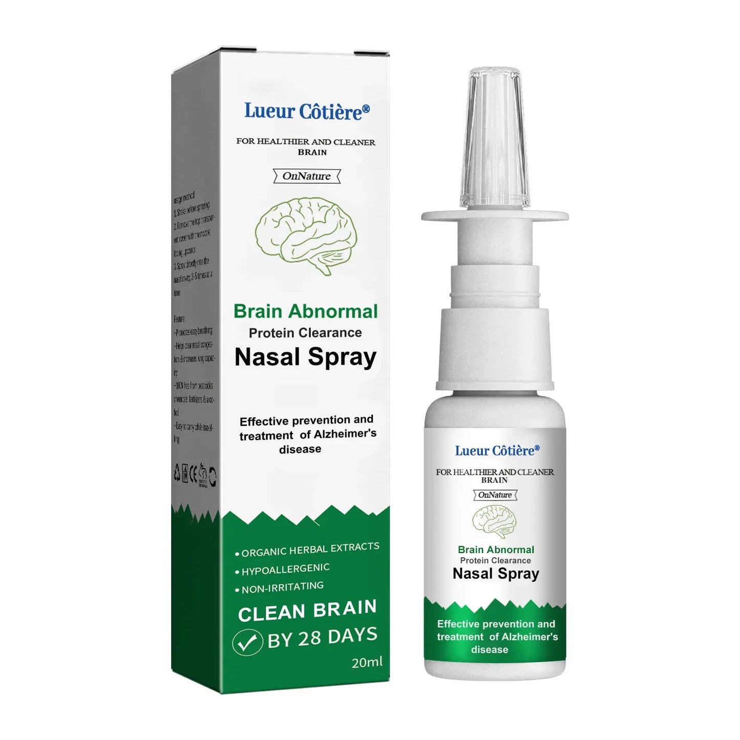 Free shipping over $50💰Lueur Côtière® Brain Abnormal Protein Clearance Nasal Spray